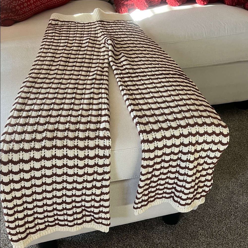 BDG Cream and Brown Knit Sweater